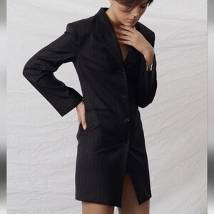 Navy Blue Pinstripe Coat /Dress 12